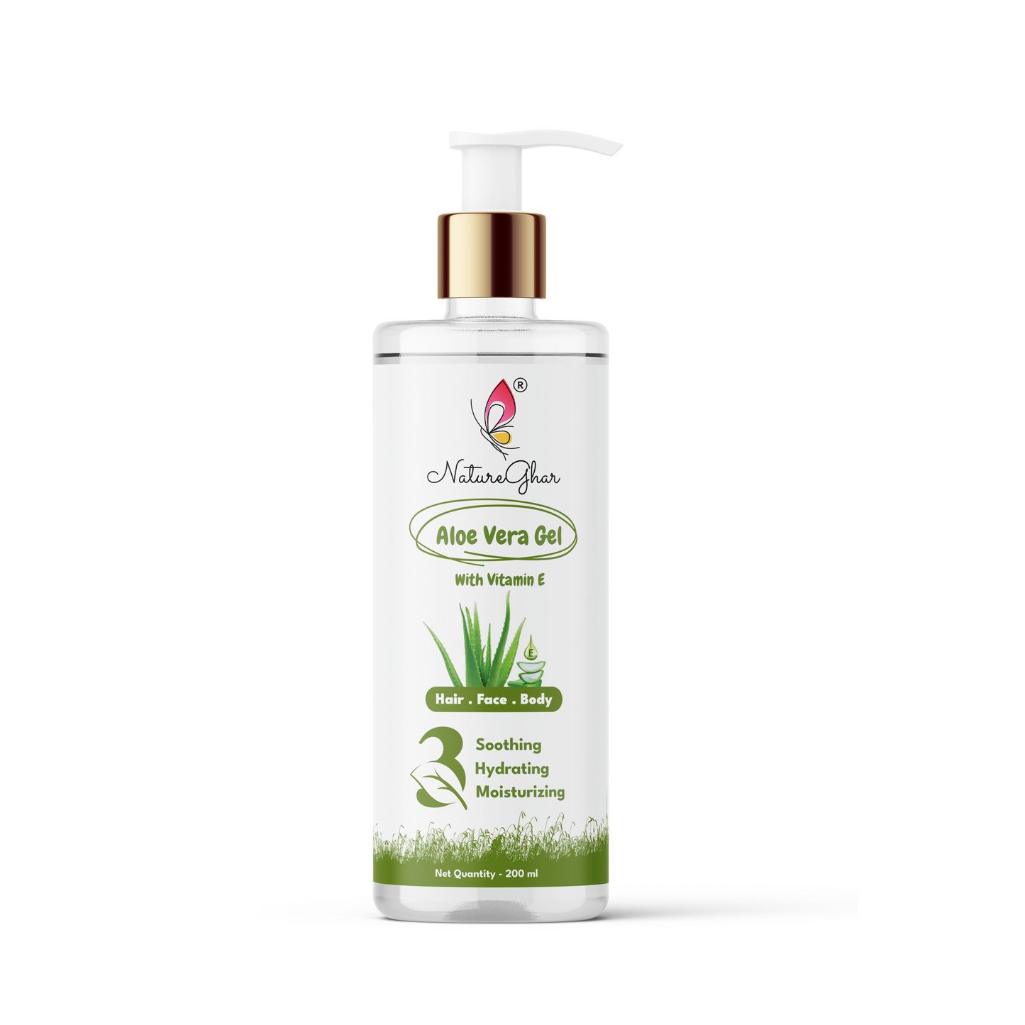 Aloe Vera Gel For Skin and Hair - 200 ml